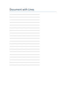 Document with Lines Template