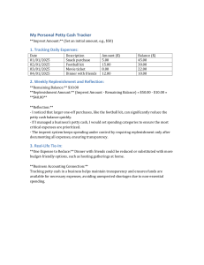 Petty Cash Tracker: Personal Finance Management