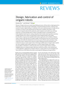 Origami Robot Design, Fabrication & Control