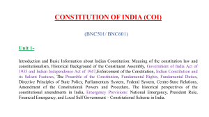 Constitution of India Coursebook