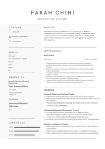 Accounting Student Resume