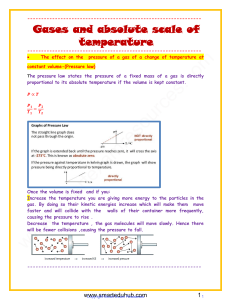 2.1.3 IGCSE Physics Notes Thermal Physcs Gases and absolute scale of temperature