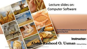 Computer Software Lecture Slides