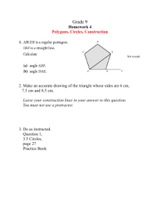 Grade 9 Geometry Homework: Polygons, Circles, Construction