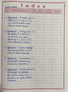 Math Lab Index: Graphs, Relations, Limits, Functions