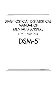 DSM-5: Diagnostic and Statistical Manual of Mental Disorders