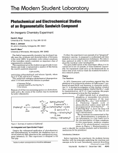 Organometallic Sandwich Compound Photochemical Study