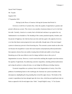 America's Divisions: Economic Inequality & Political Polarization