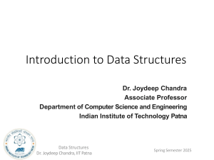 Introduction to Data Structures