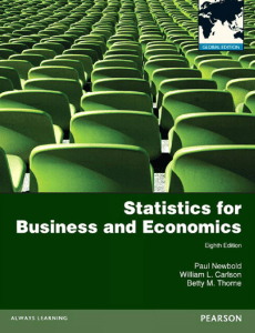 Statistics for Business and Economics Textbook