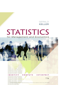 Statistics for Management and Economics Textbook