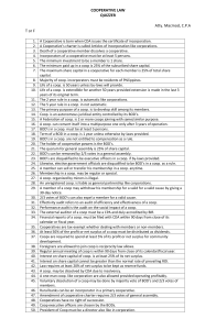 Cooperative Law Quiz: True or False Questions