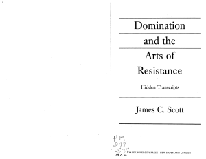 Domination and the Arts of Resistance Book Cover