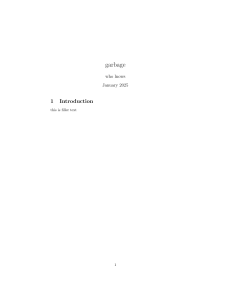 Garbage Document Template