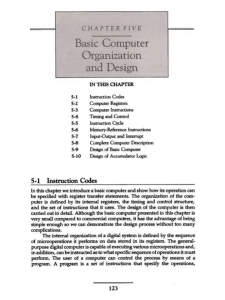Basic Computer Organization and Design Chapter