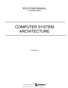 Computer System Architecture Solutions Manual, 3rd Ed.