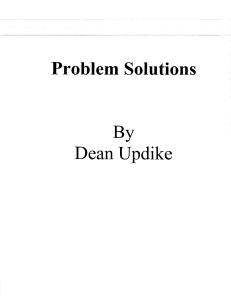 Problem Solutions by Dean Updike