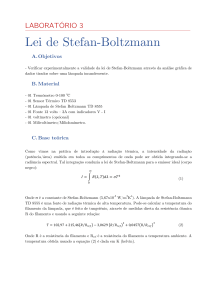 Lei de Stefan-Boltzmann: Relatório de Laboratório