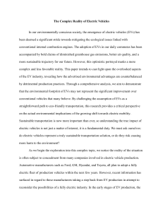 EVs: Environmental Impact Analysis