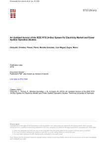 IEEE RTS 24-Bus System Update for Power System Studies