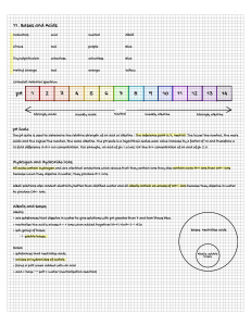 Acids and Bases Worksheet: pH, Indicators, Reactions