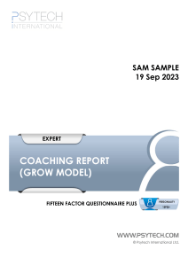 Rapporto Coaching Modello GROW: Analisi Personalità 15FQ+