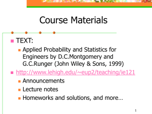 Course Materials: Applied Probability & Statistics