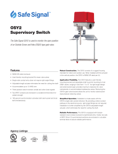 OSY2 Supervisory Switch Data Sheet