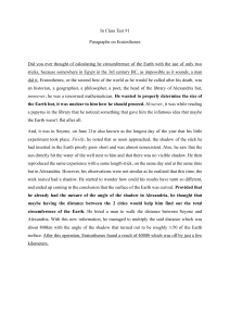 Eratosthenes Earth Circumference Test