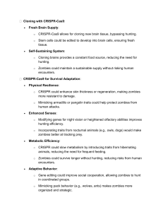CRISPR-Cas9 for Zombie Adaptation