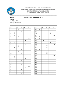 Kunci Jawaban OSK Ekonomi 2019 & Lembar Jawab