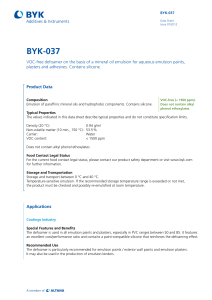 BYK-037 Defoamer Data Sheet