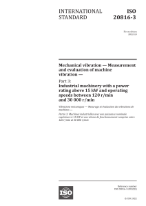 ISO 20816-3: Mechanical Vibration Standard