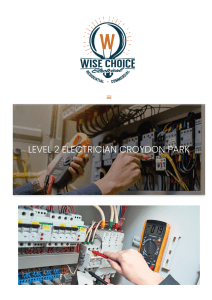 Level 2 Electrician Croydon Park | Wise Choice Electrical