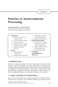 Particles in Semiconductor Processing