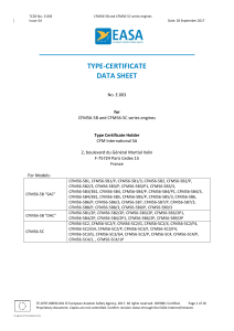 CFM56-5B/5C Engine Type Certificate Data Sheet