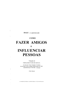 Como Fazer Amigos e Influenciar Pessoas.- Dale Carnegie