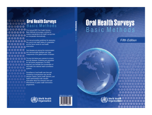 Oral Health Surveys: Basic Methods Manual