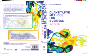 Quantitative Methods for Business Textbook