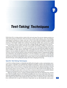 Test-Taking Techniques for Nursing Students