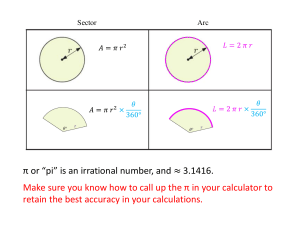 Sectors and Arcs: Geometry Worksheet