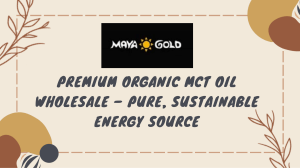 Premium Organic MCT Oil Wholesale