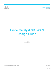 Cisco Catalyst SD-WAN Design Guide