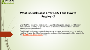 QuickBooks Error 15271: How to Resolve It