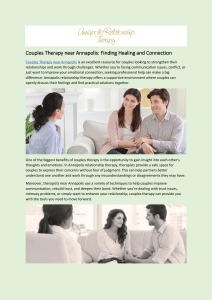 Couples Therapy Annapolis: Healing & Connection