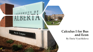 Calculus I for Business and Economics: Optimization & Derivatives