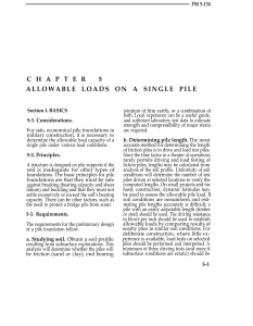 Allowable Loads on Single Pile: Technical Manual