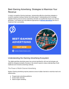 iGaming Advertising Strategies: Maximize Revenue