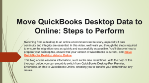 Move QuickBooks Desktop Data to Online: Steps