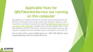 QuickBooks QBCFMonitorService Error Fixes